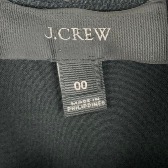 J.Crew Womens Mandarin Collar Tipped Twill Button Up Jacket Black Navy Accent 00 - Picture 2 of 16